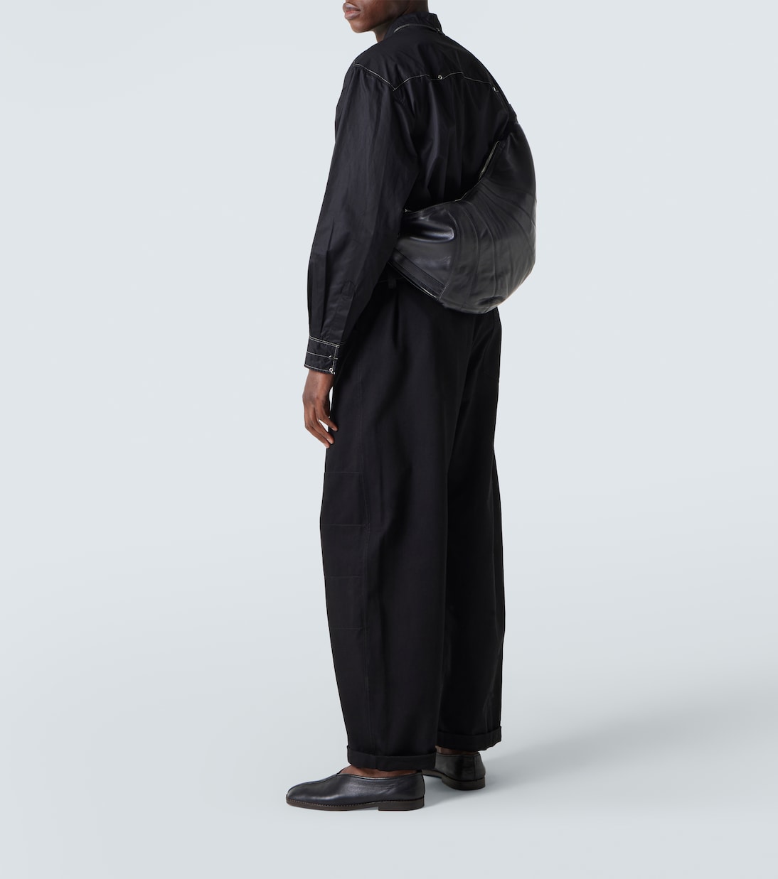 Croissant Large leather shoulder bag | Lemaire