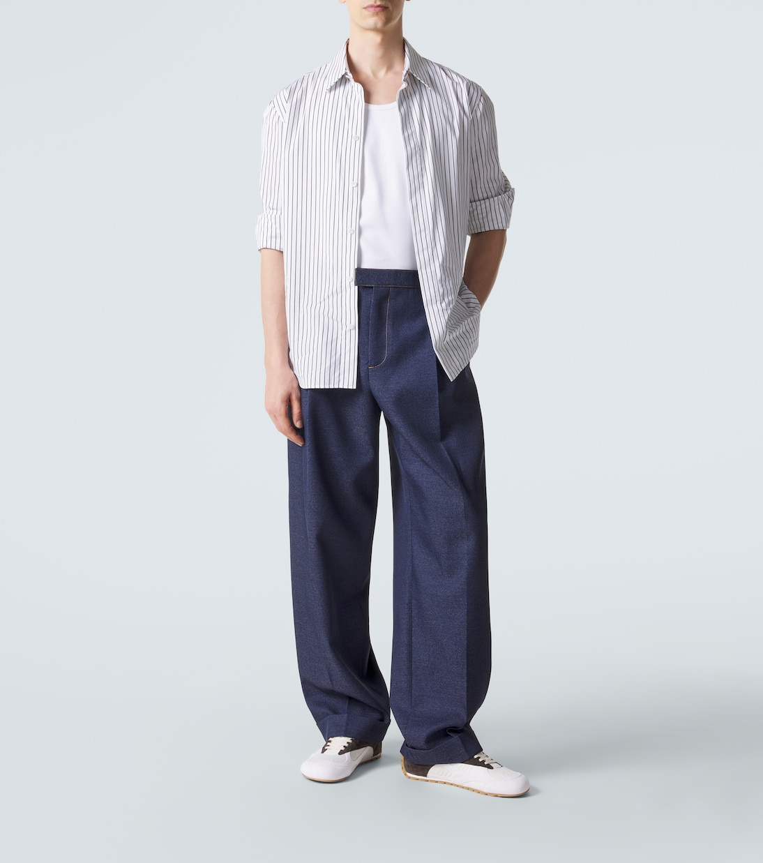 Tank top in misto cotone a coste | Bottega Veneta