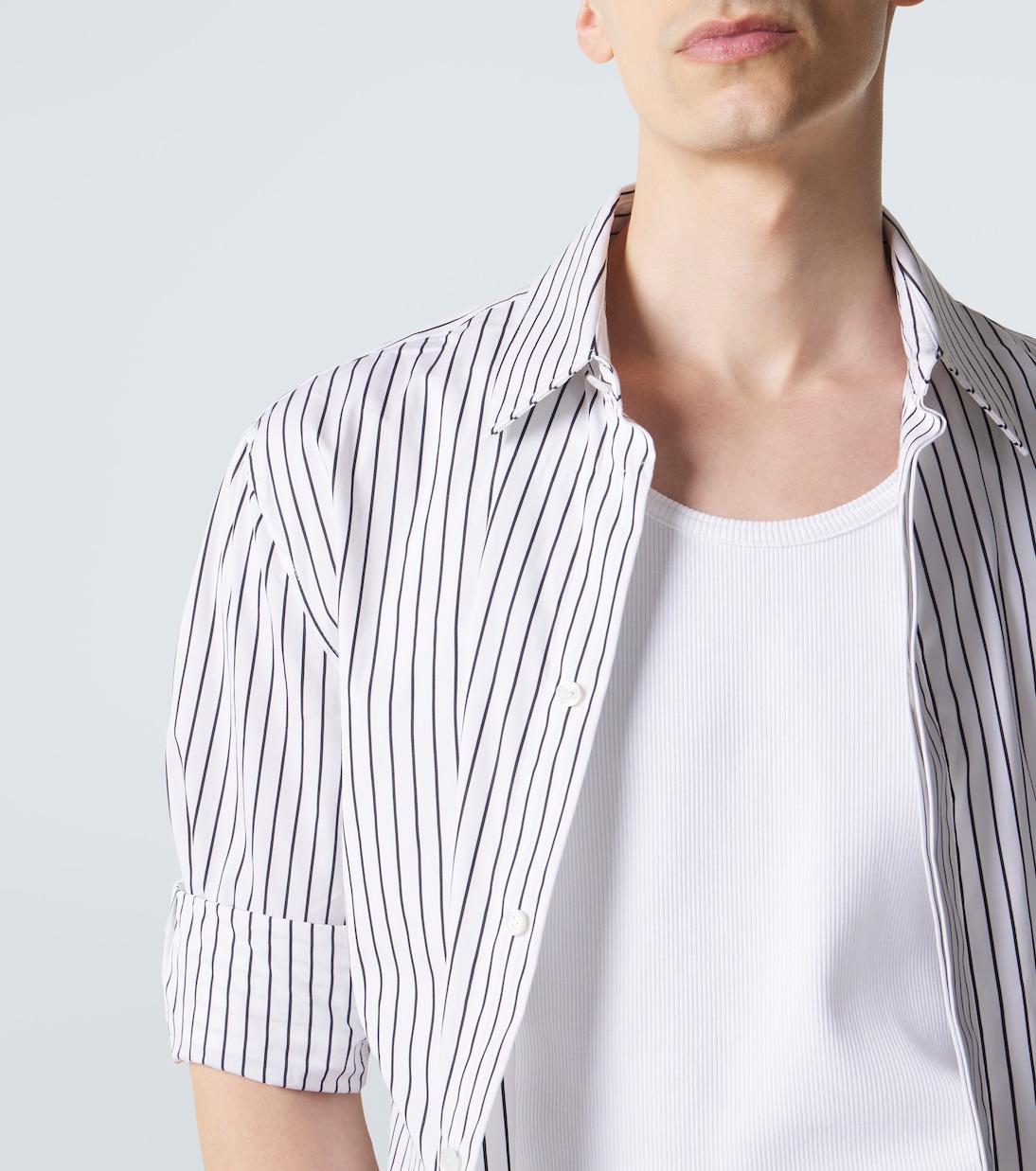 Tank top in misto cotone a coste | Bottega Veneta