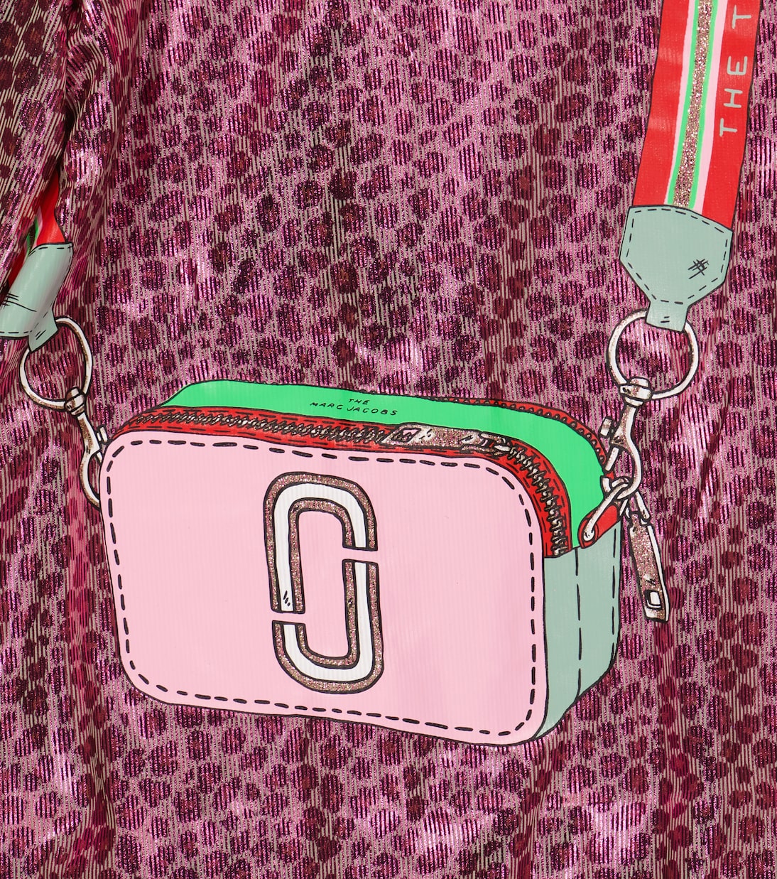 Leopard-print lamé dress | Marc Jacobs Kids