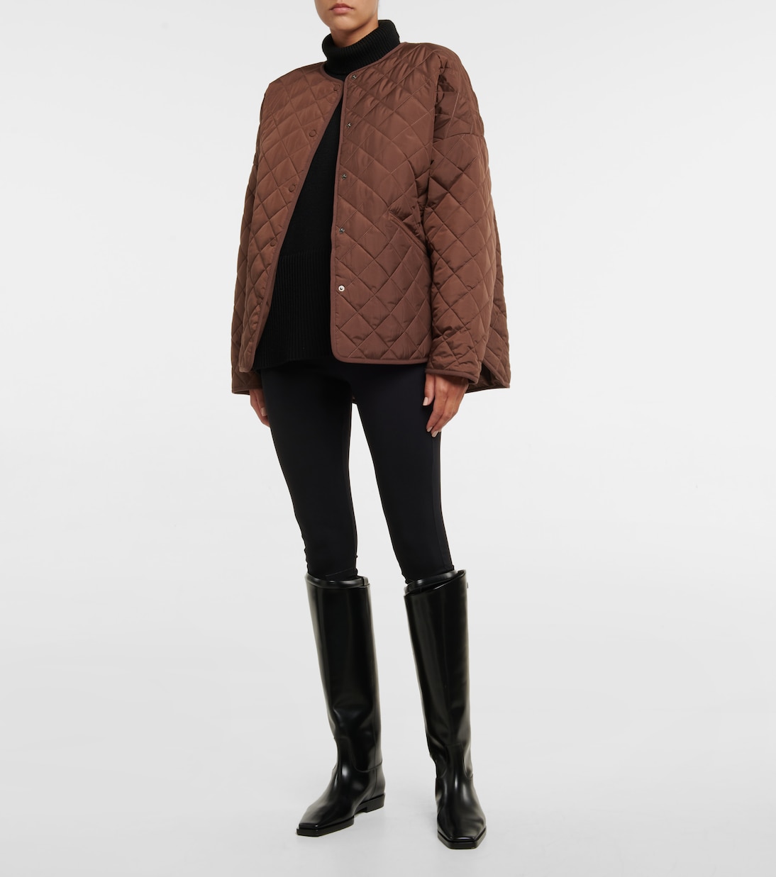 Leather knee-high boots | Toteme