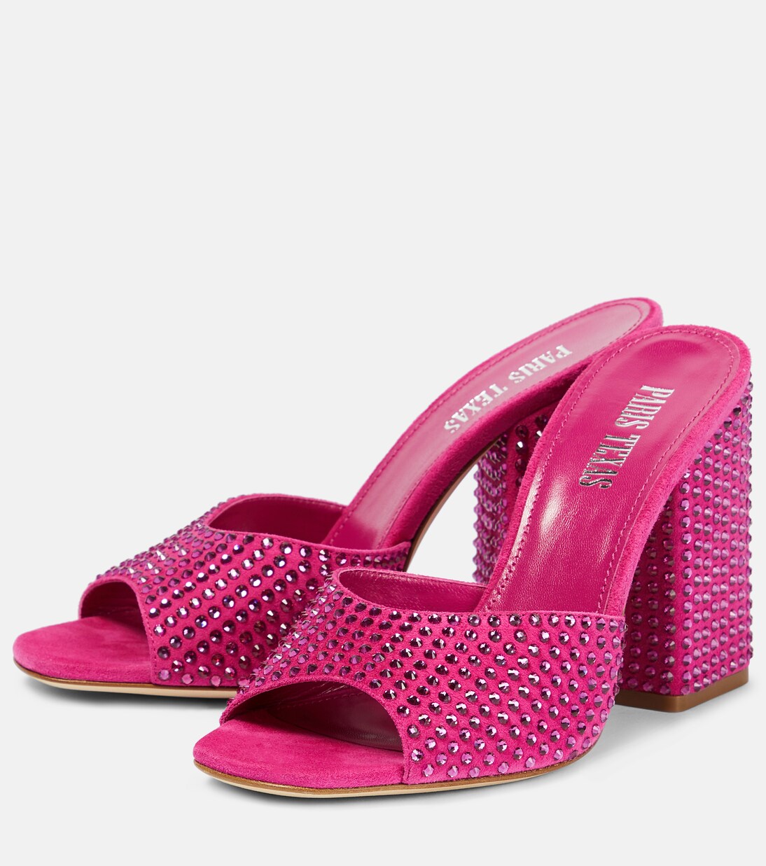 Holly Anja embellished suede mules | Paris Texas
