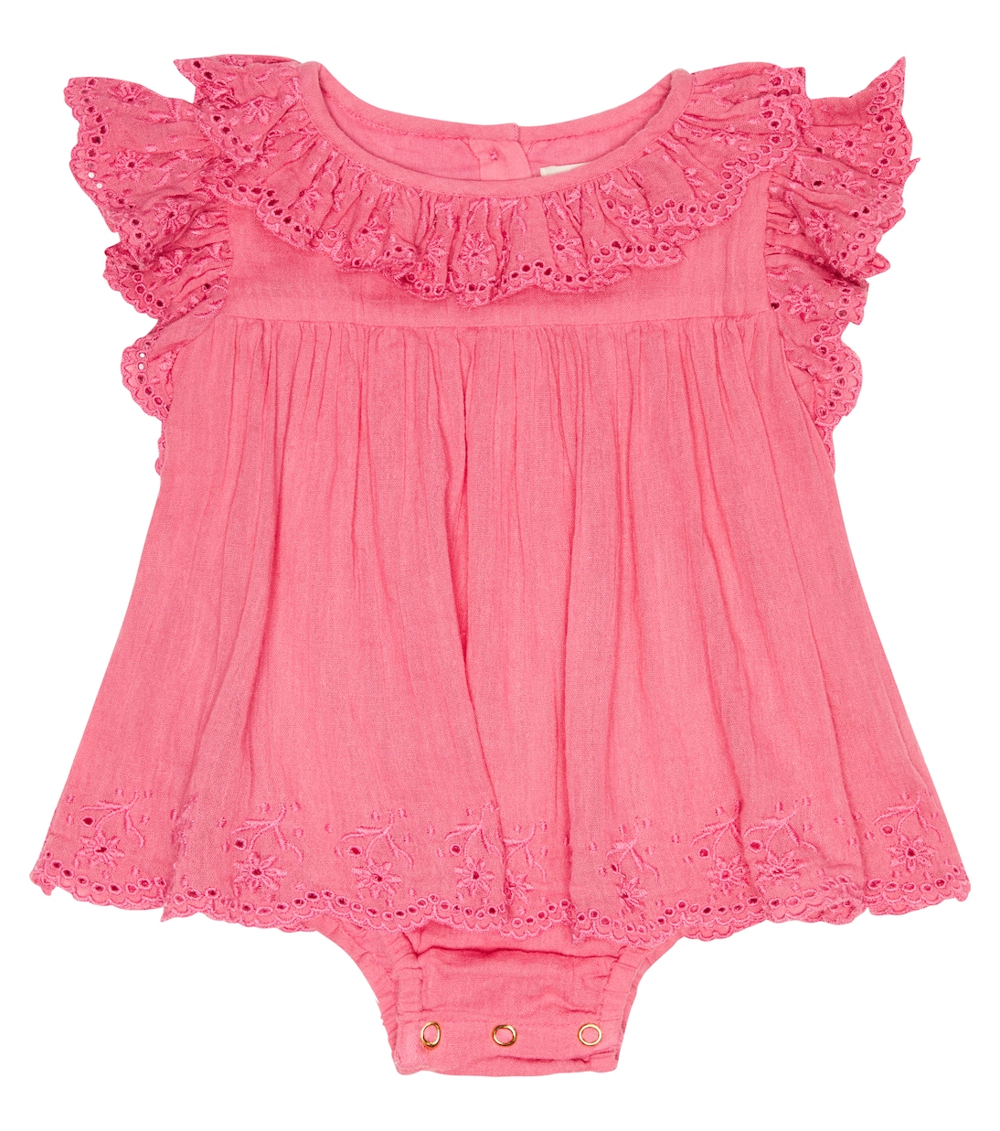 Baby Anusha embroidered cotton romper | Louise Misha