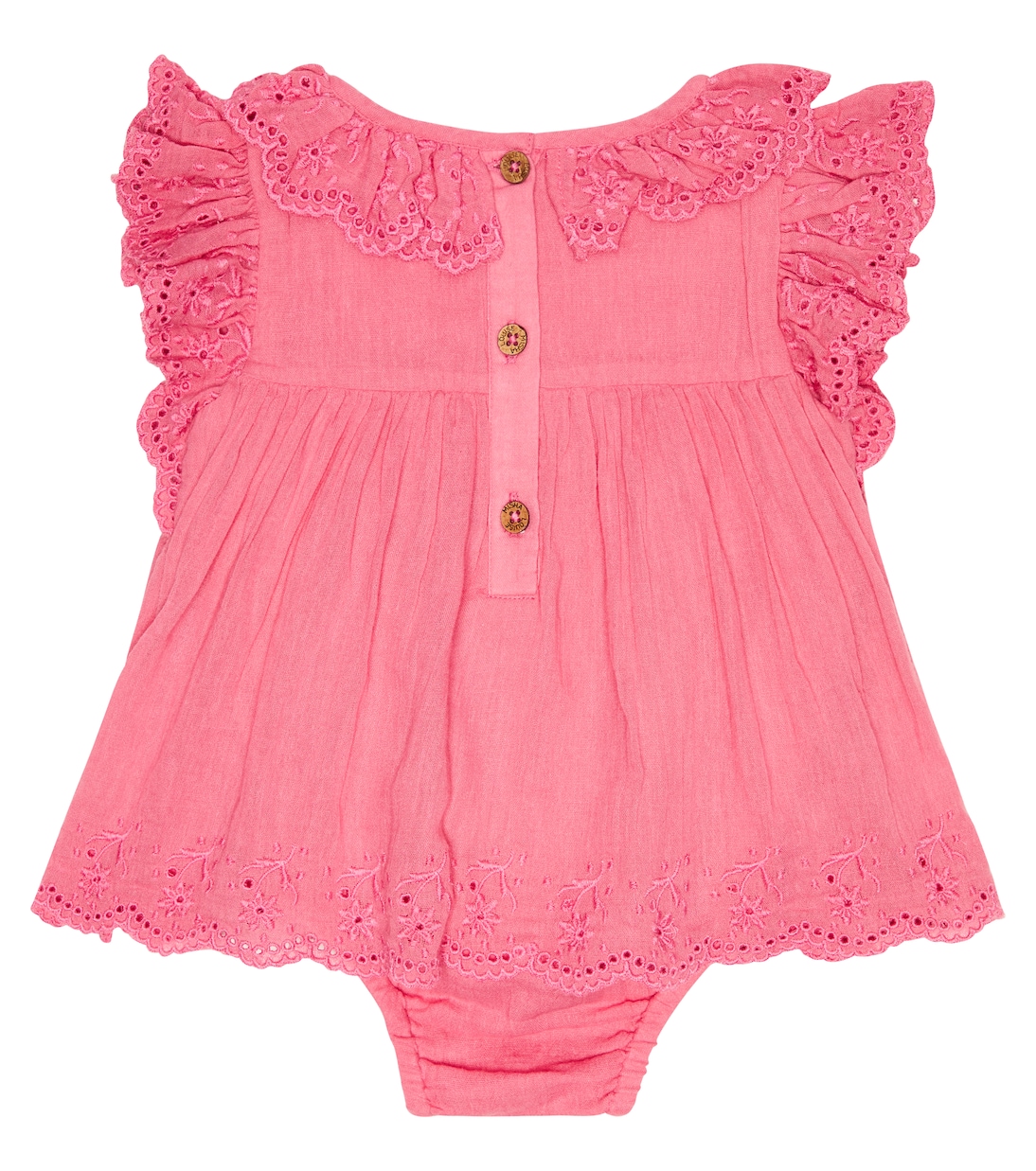 Baby Anusha embroidered cotton romper | Louise Misha