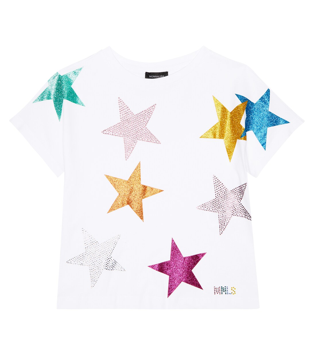 Embellished cotton jersey T-shirt | Monnalisa