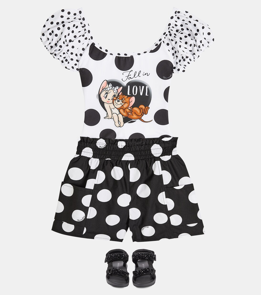 Polka-dot cotton shorts | Monnalisa