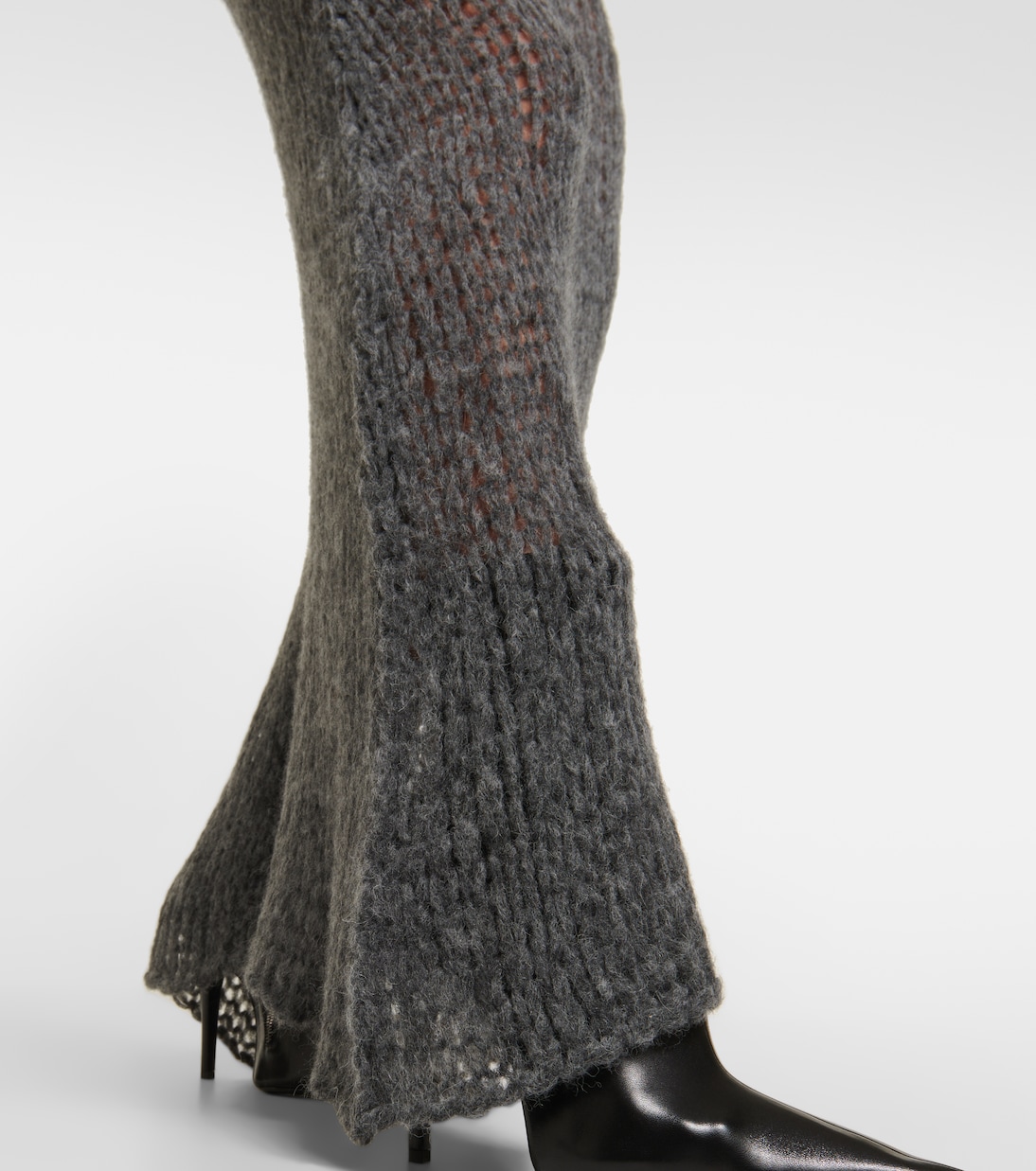 Robe longue en alpaga mélangé | Ann Demeulemeester