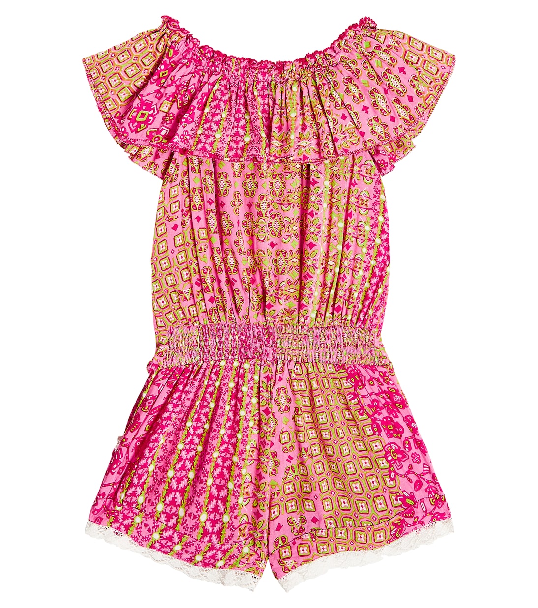 Bella floral off-shoulder playsuit | Poupette St Barth Kids