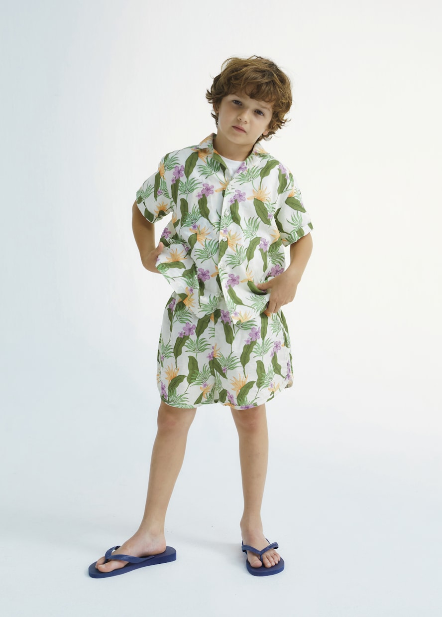 Hills printed linen and cotton shirt | The New Society