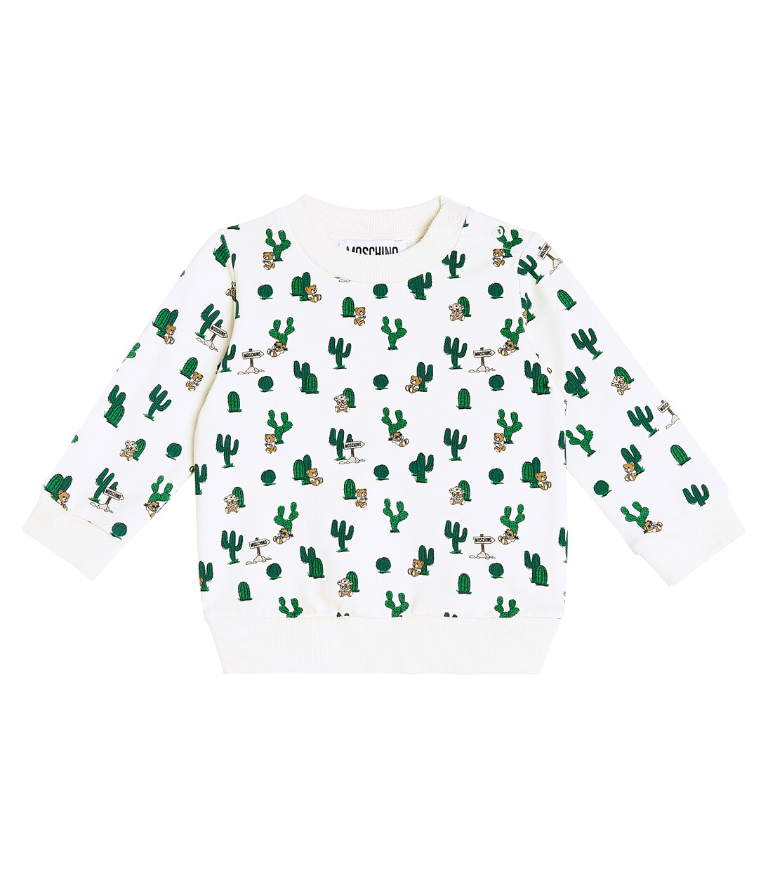 Baby printed cotton-blend sweatshirt  | Moschino Kids