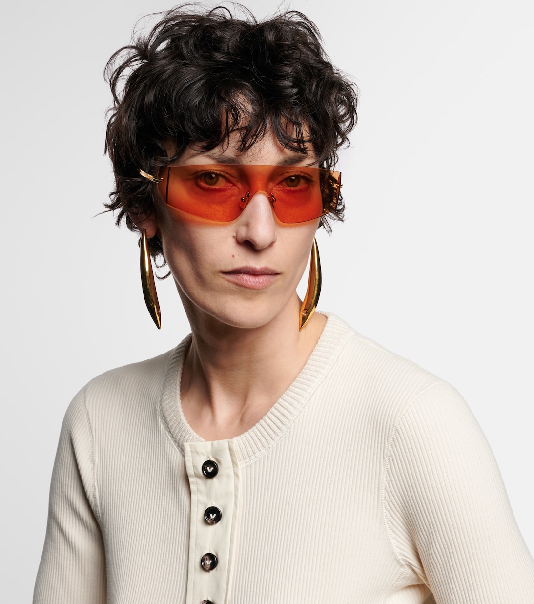 Futuristic shield sunglasses | Bottega Veneta