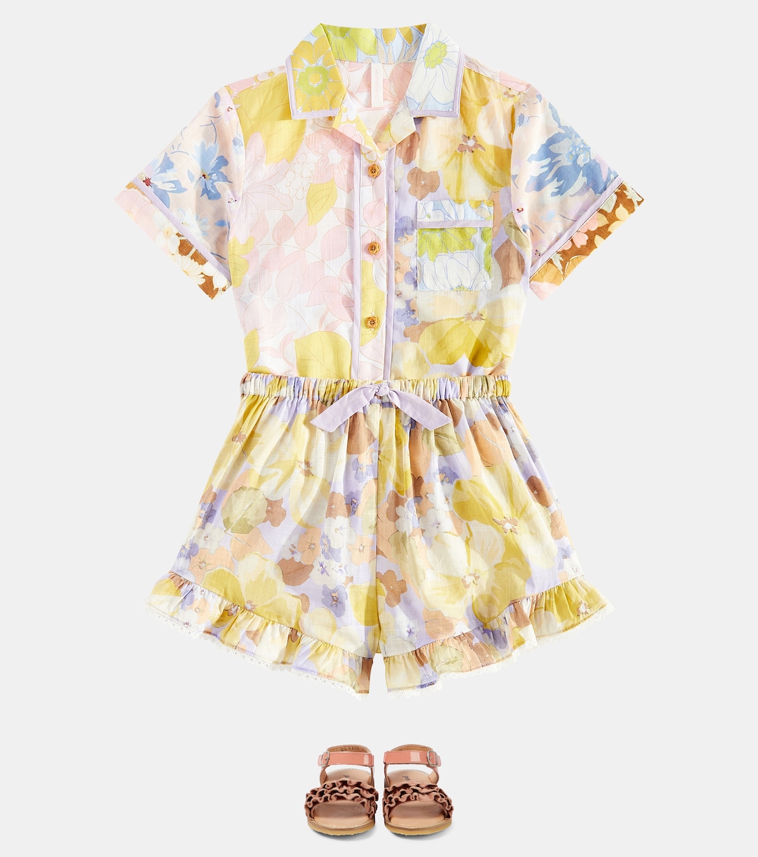 Shorts Pop in cotone con volant | Zimmermann Kids