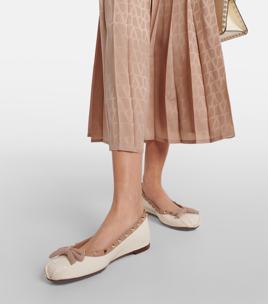 Ballerinas Rockstud aus Leder | Valentino Garavani