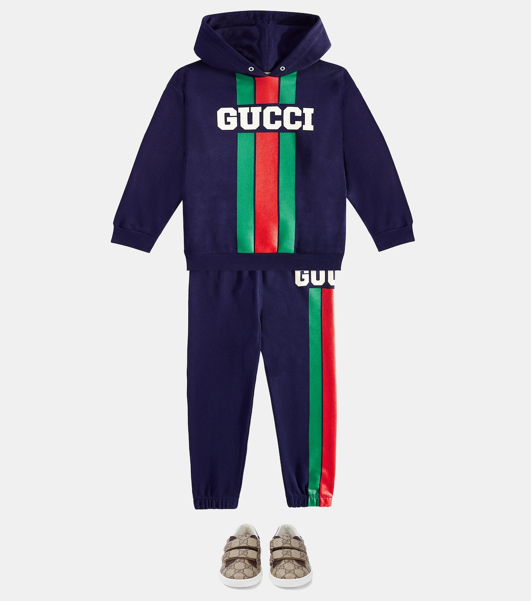 Gucci Web cotton jersey hoodie | Gucci Kids