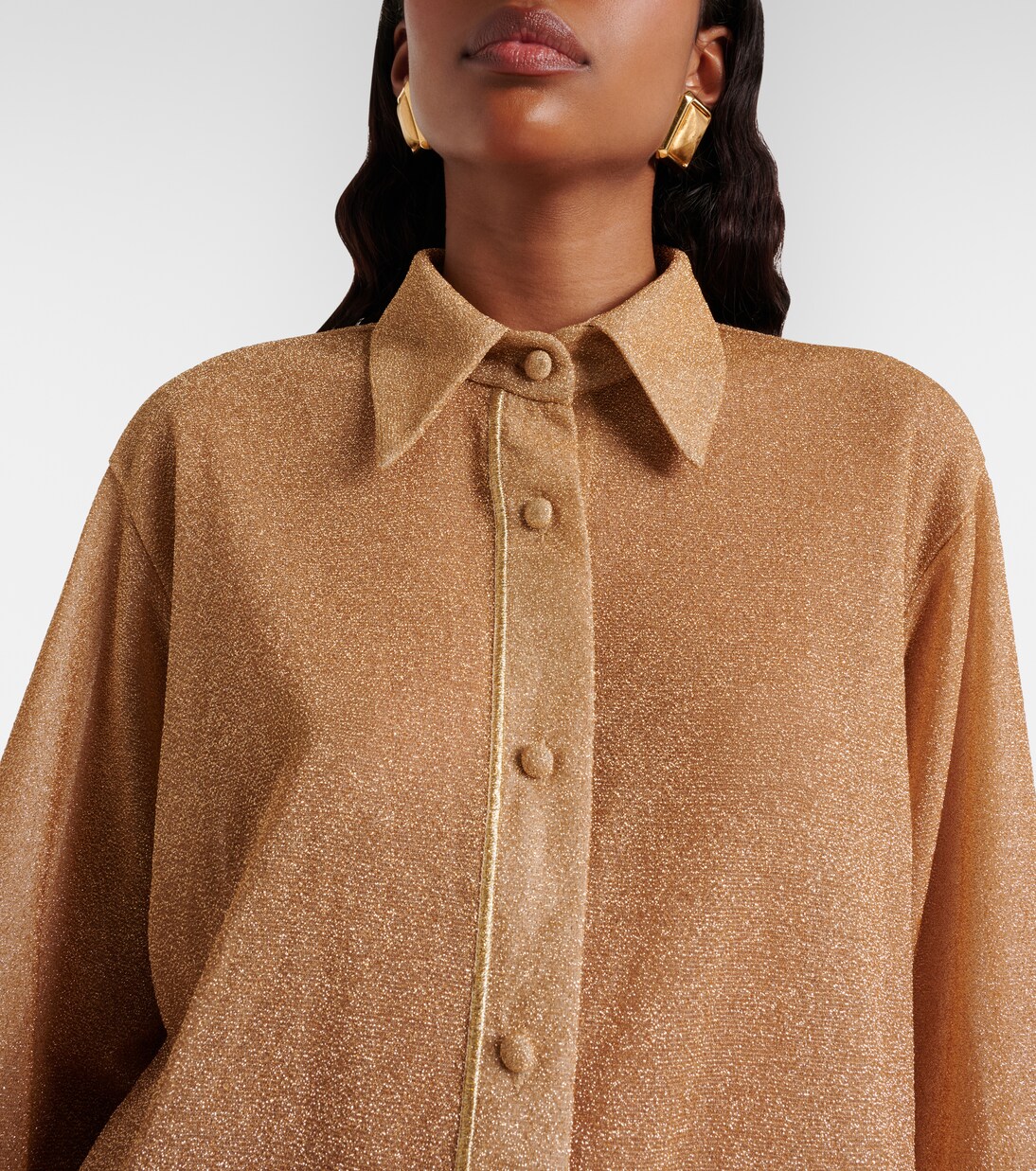 Camicia Lumière in lamé | Oséree