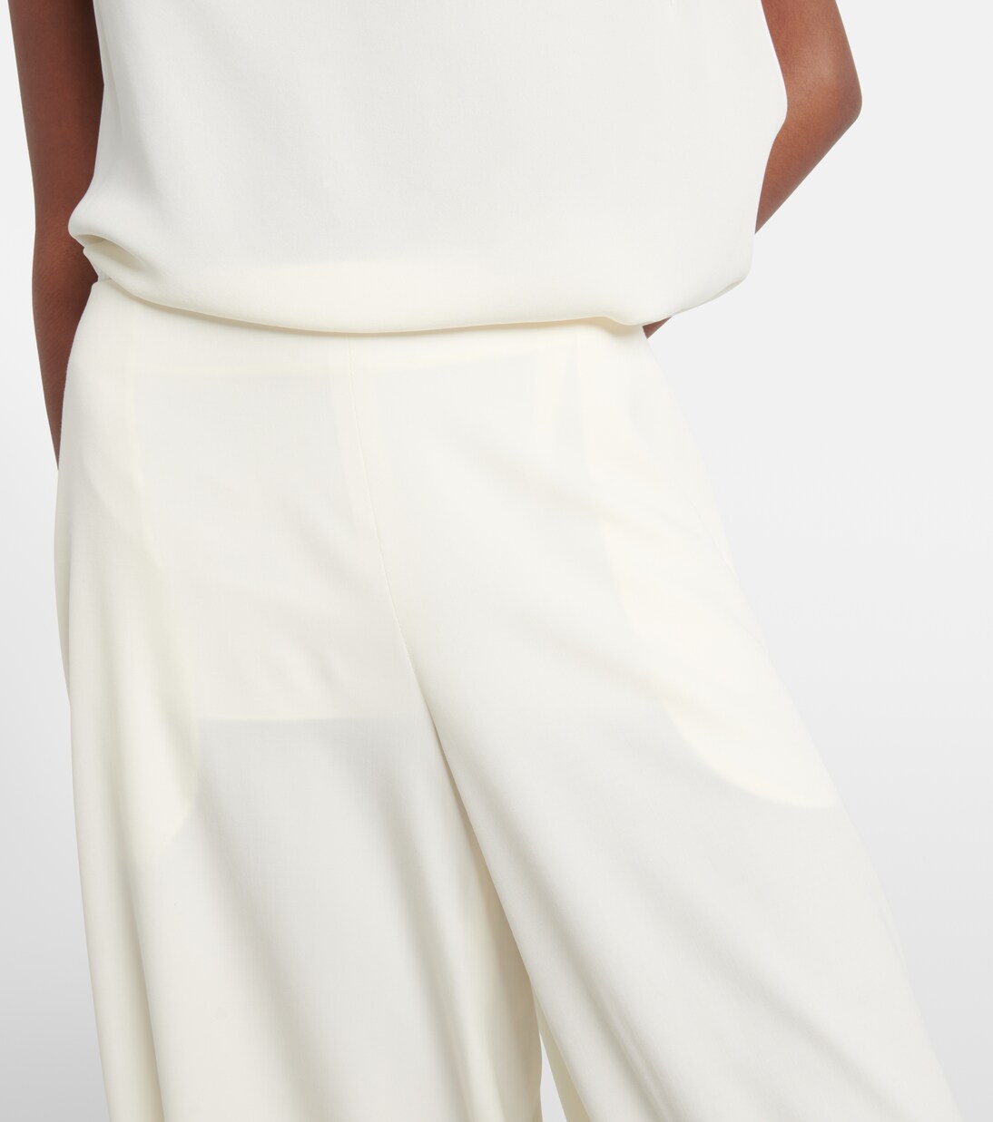 Aria draped silk crêpe top | The Row