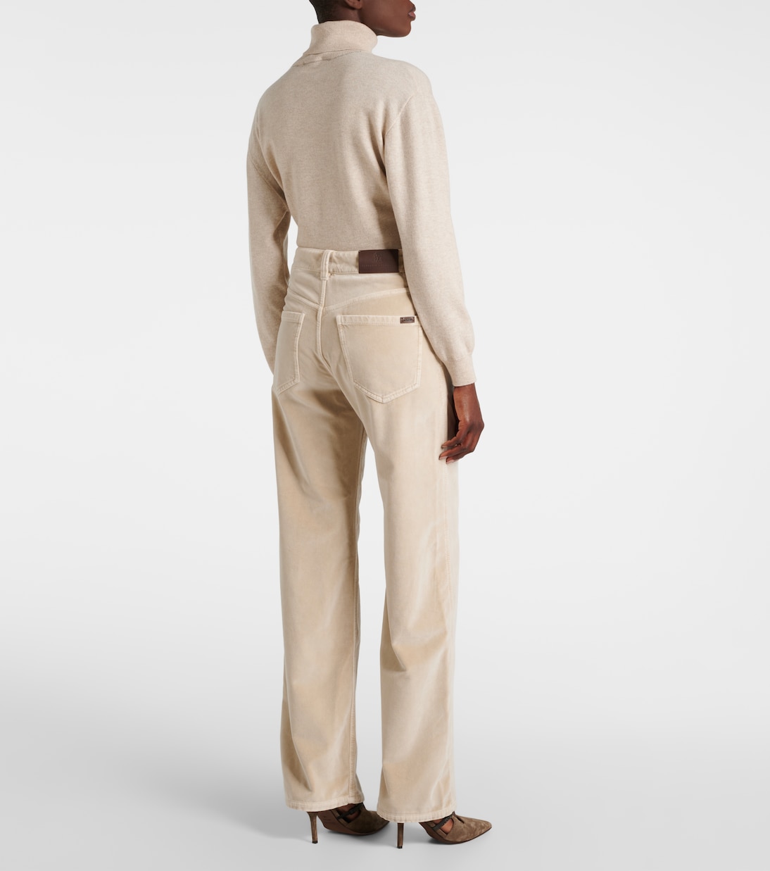 Dyed cotton wide-leg pants | Brunello Cucinelli