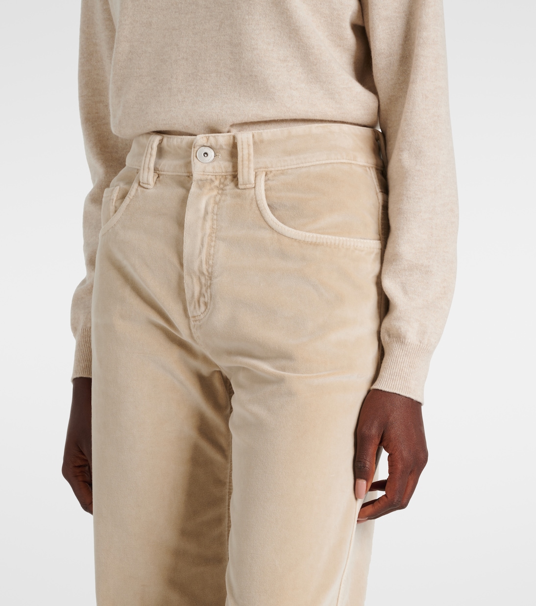 Dyed cotton wide-leg pants | Brunello Cucinelli
