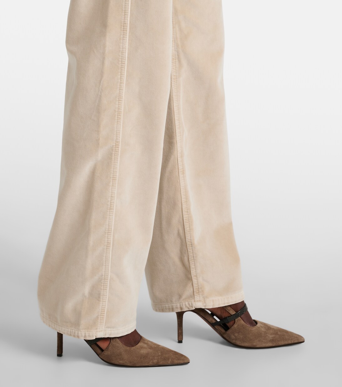 Dyed cotton wide-leg pants | Brunello Cucinelli