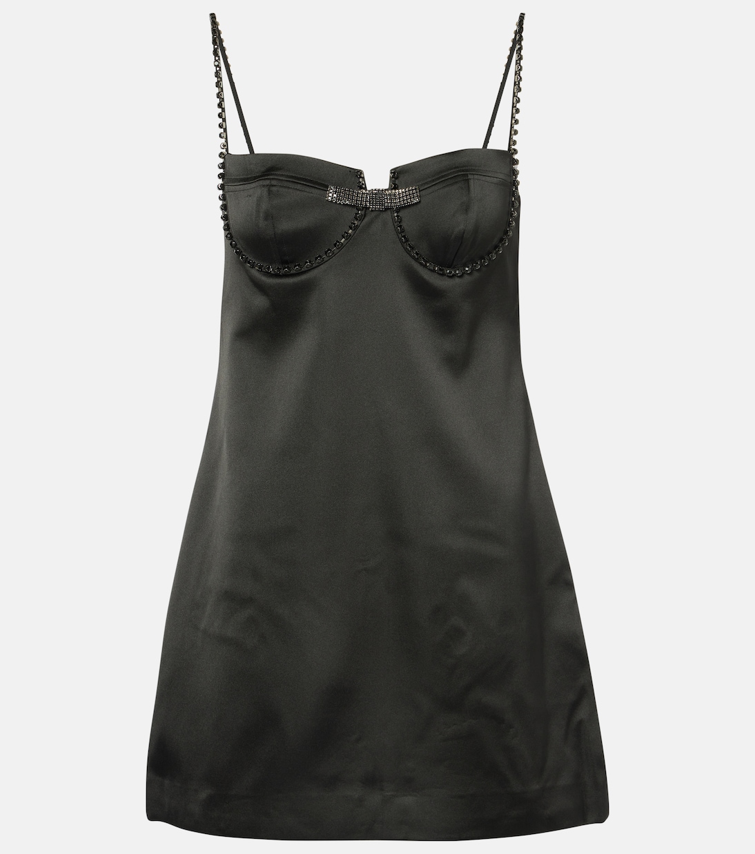 Robe en satin à cristaux | Self-Portrait