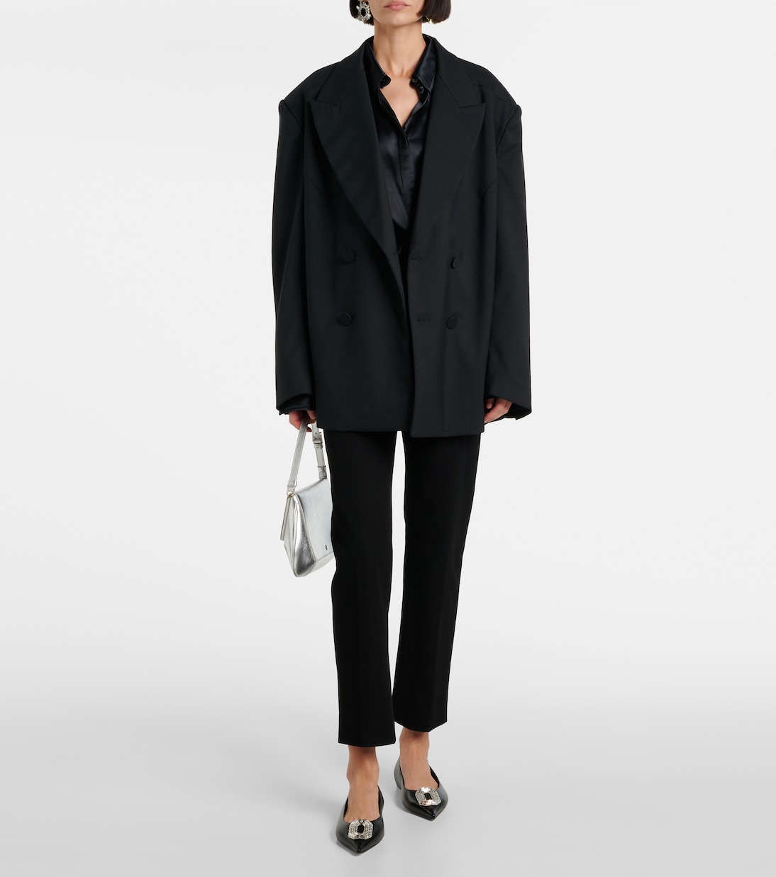 Verzierte Ballerinas Camelia aus Leder | Amina Muaddi