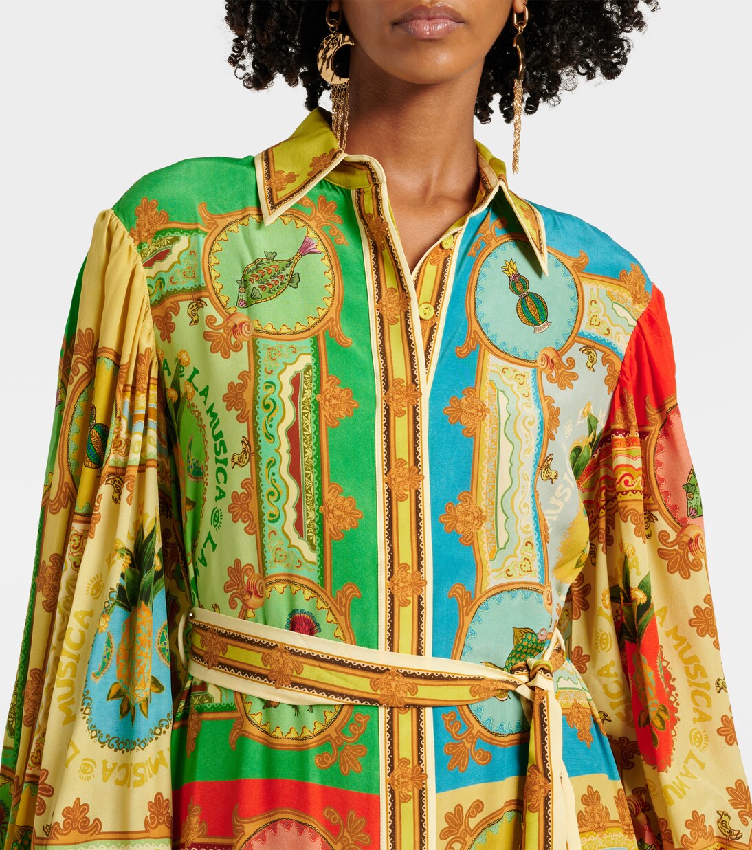 Robe chemise Monte imprimée en lin | Alémais