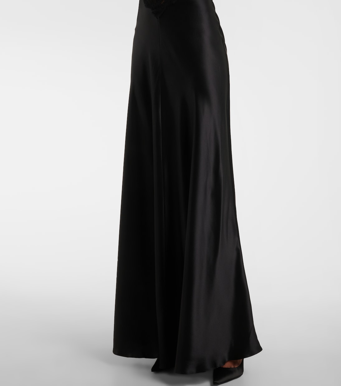 Robe aus Seiden-Charmeuse mit Spitze | Rodarte