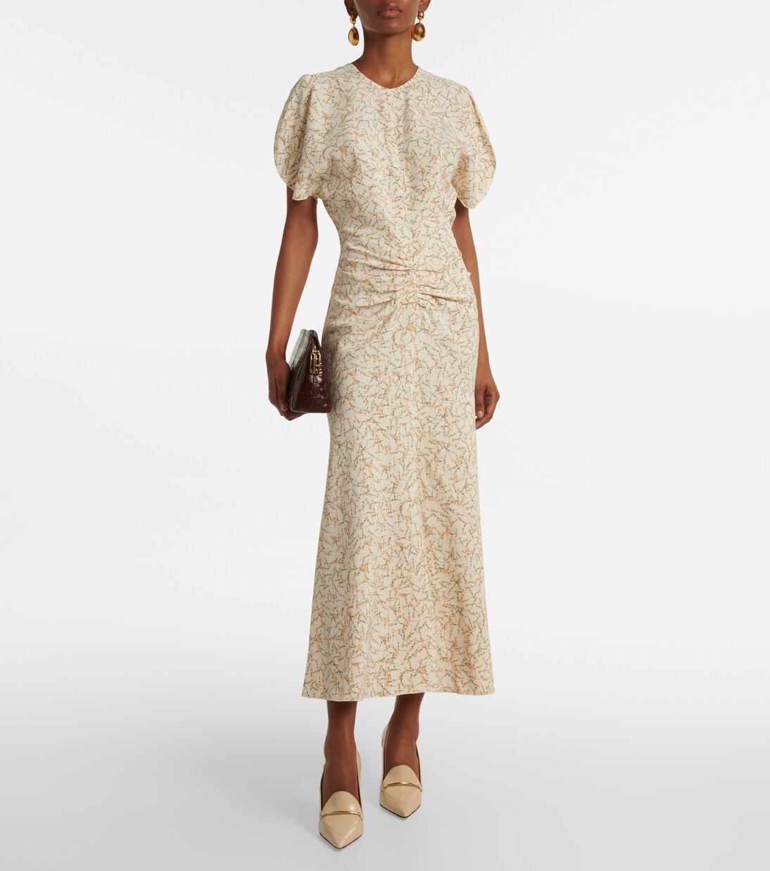 Robe midi à fleurs | Victoria Beckham
