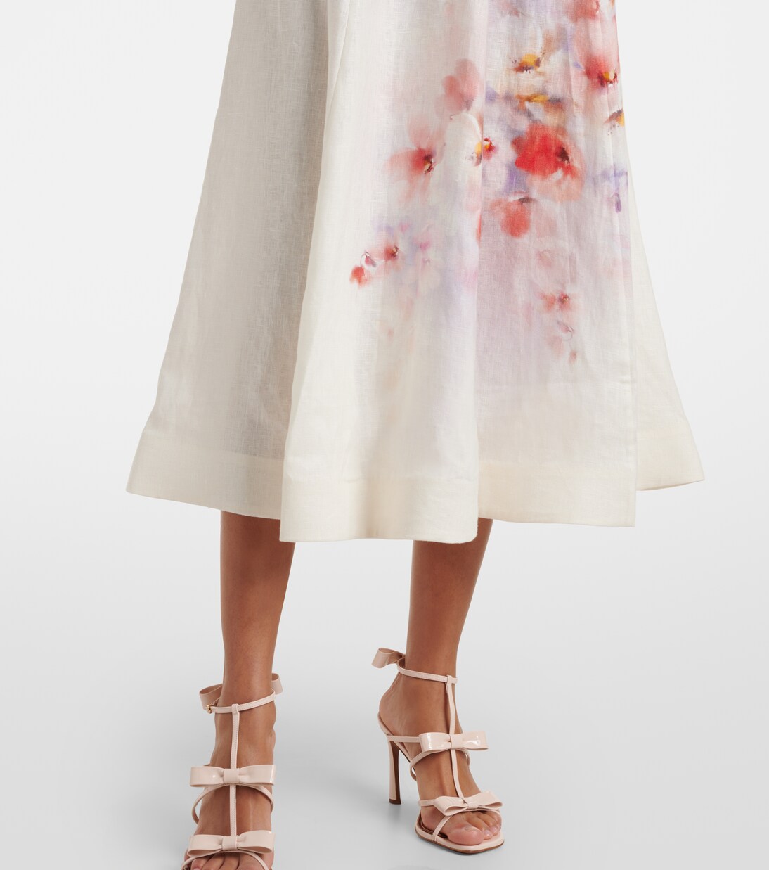 Midikleid Crush aus Leinen mit Kristallen | Zimmermann