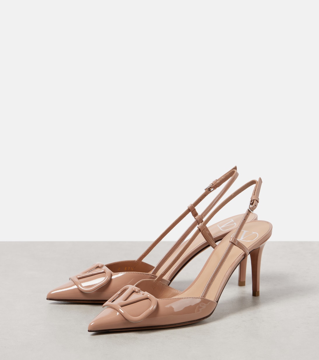 Vlogo Signature 80 patent leather slingback pumps | Valentino Garavani