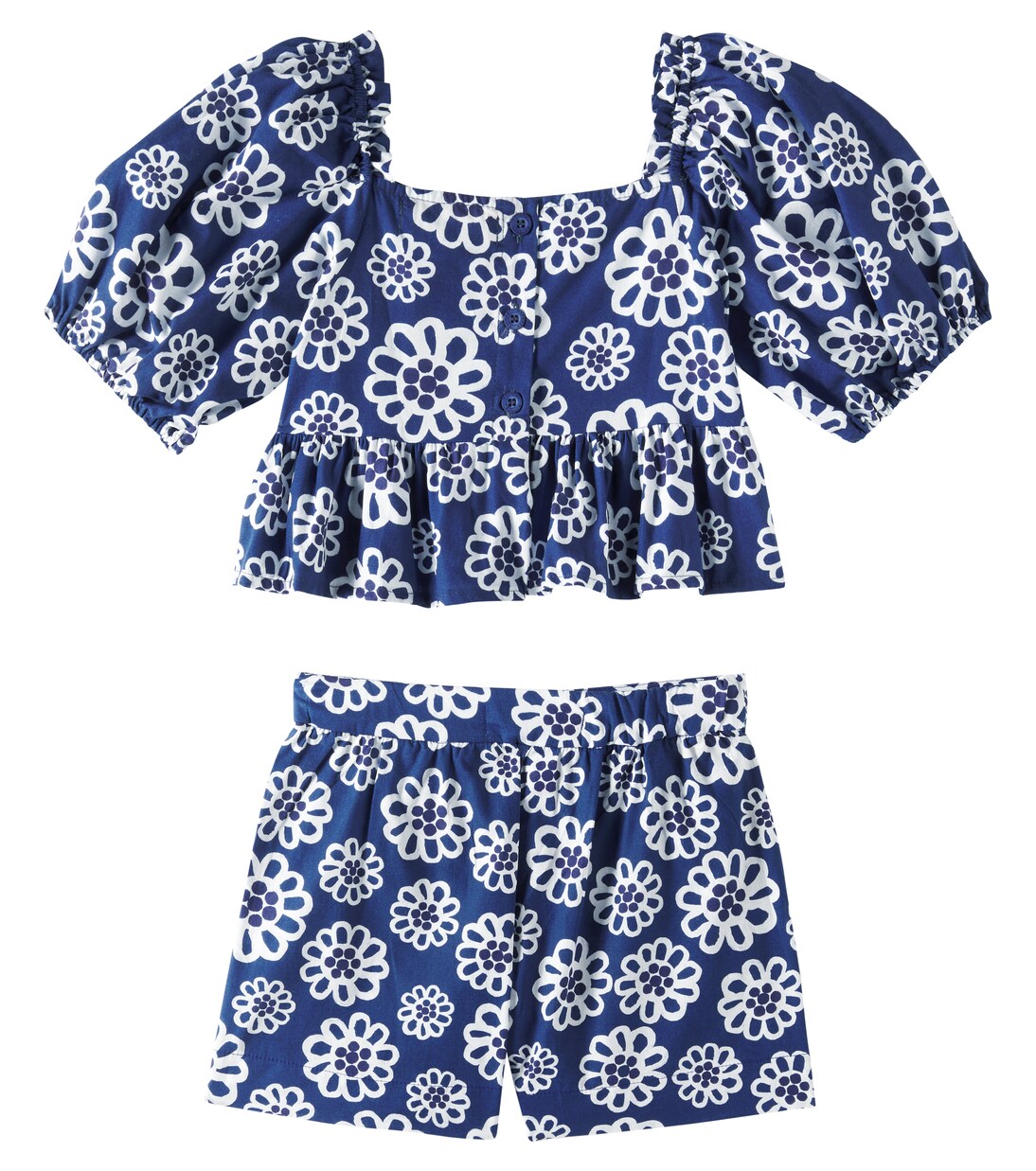Top e shorts in cotone con stampa | Fábula