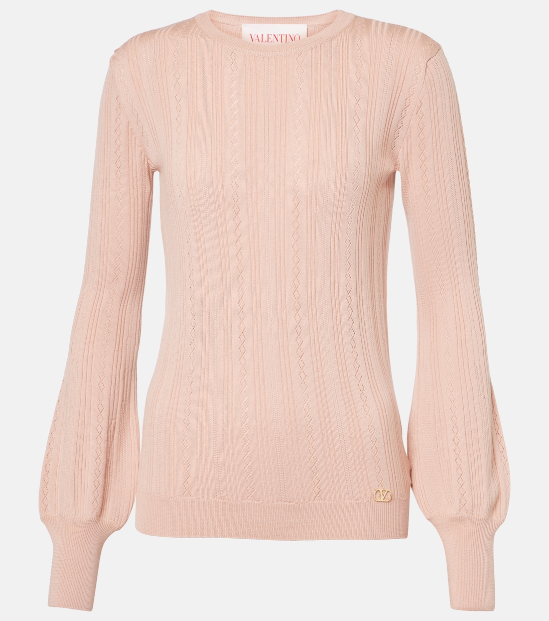Pointelle virgin wool sweater | Valentino