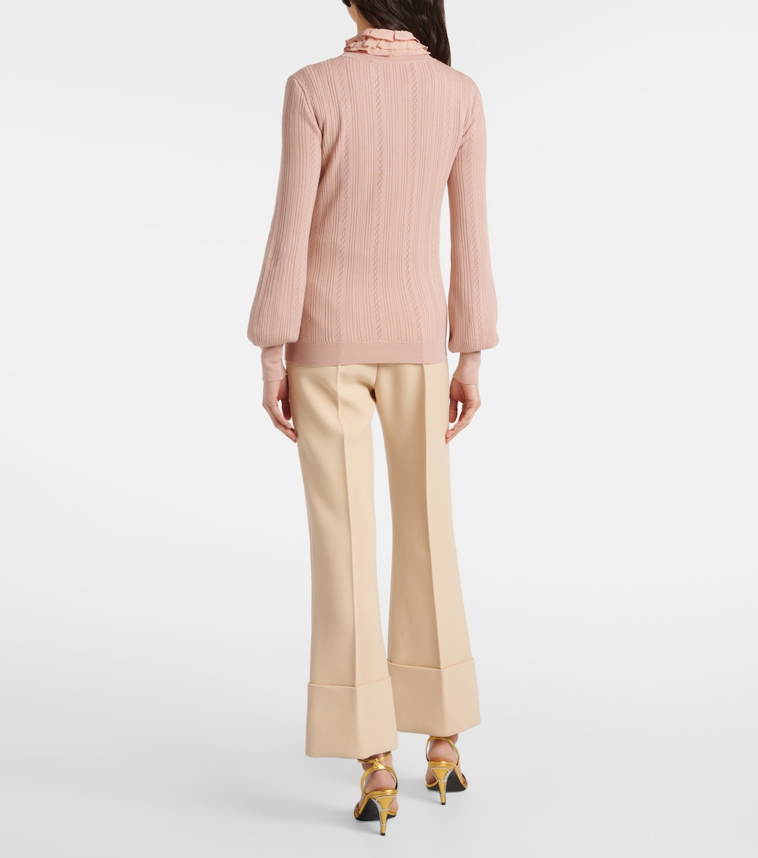 Pointelle virgin wool sweater | Valentino
