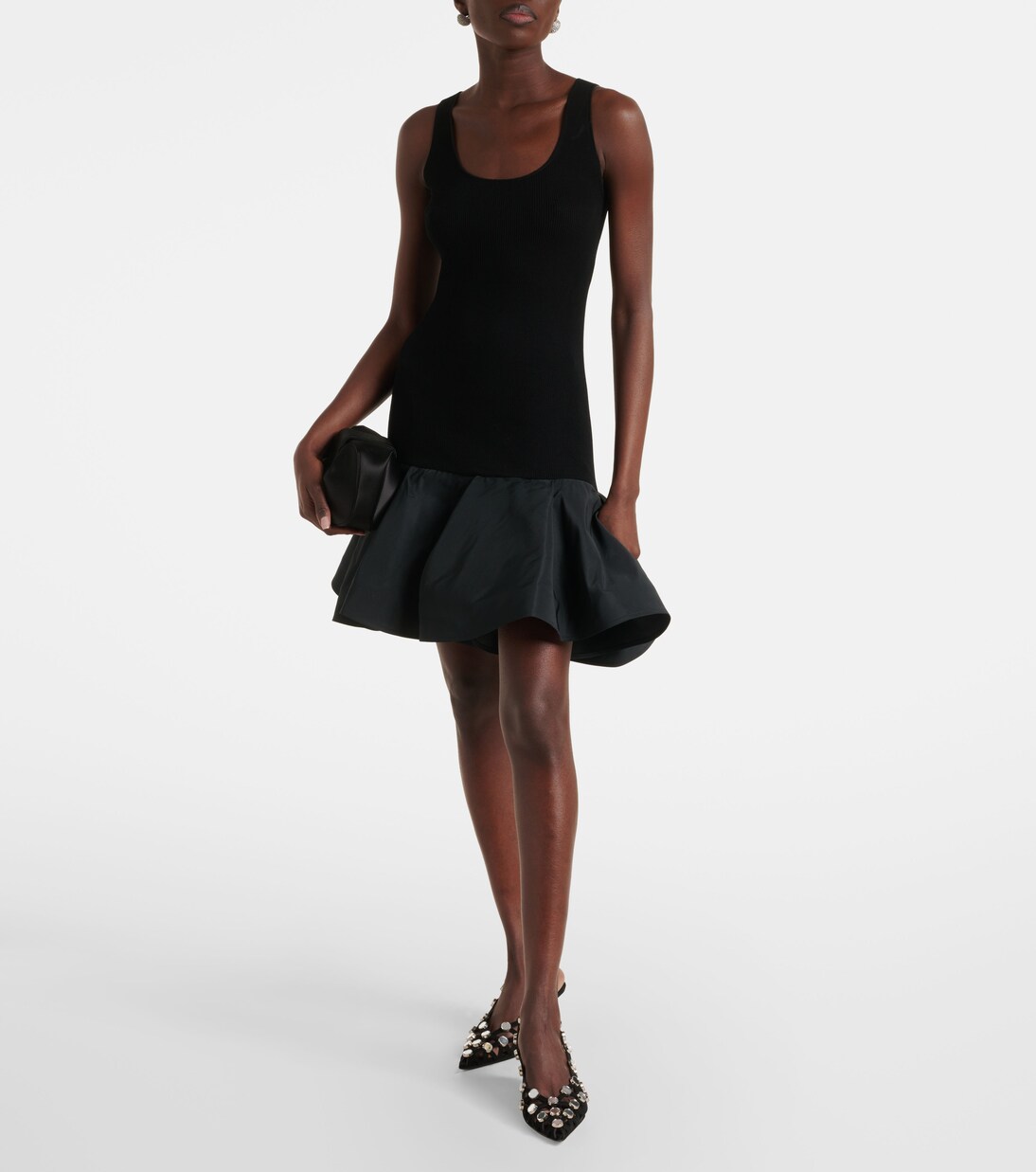 Robe midi en coton mélangé | Nina Ricci