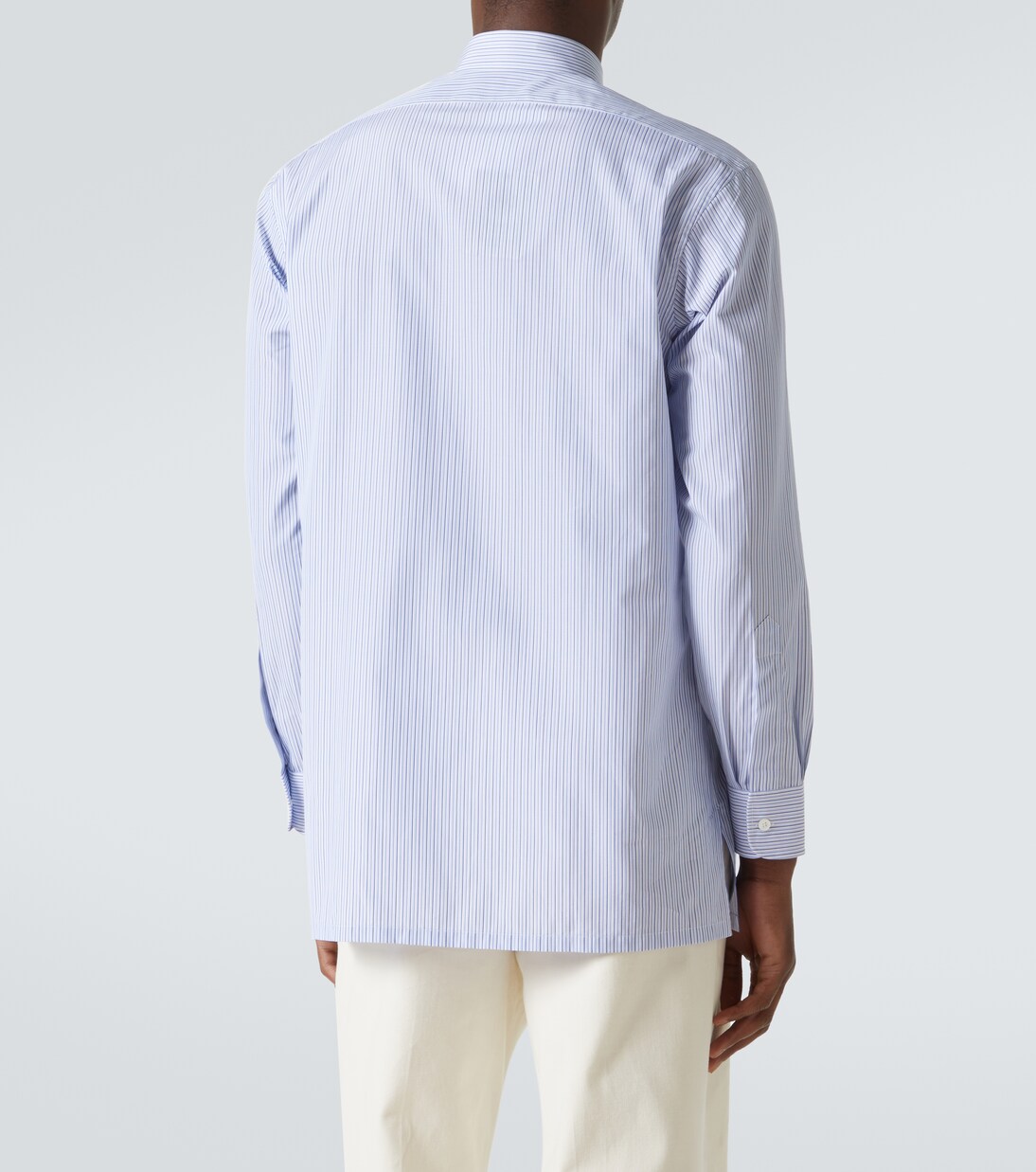 Striped cotton poplin shirt | Charvet
