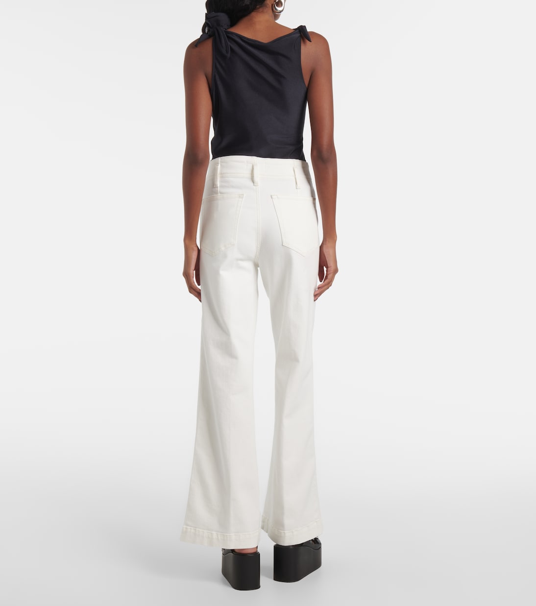 The Seamed Wide high-rise pants | Frame