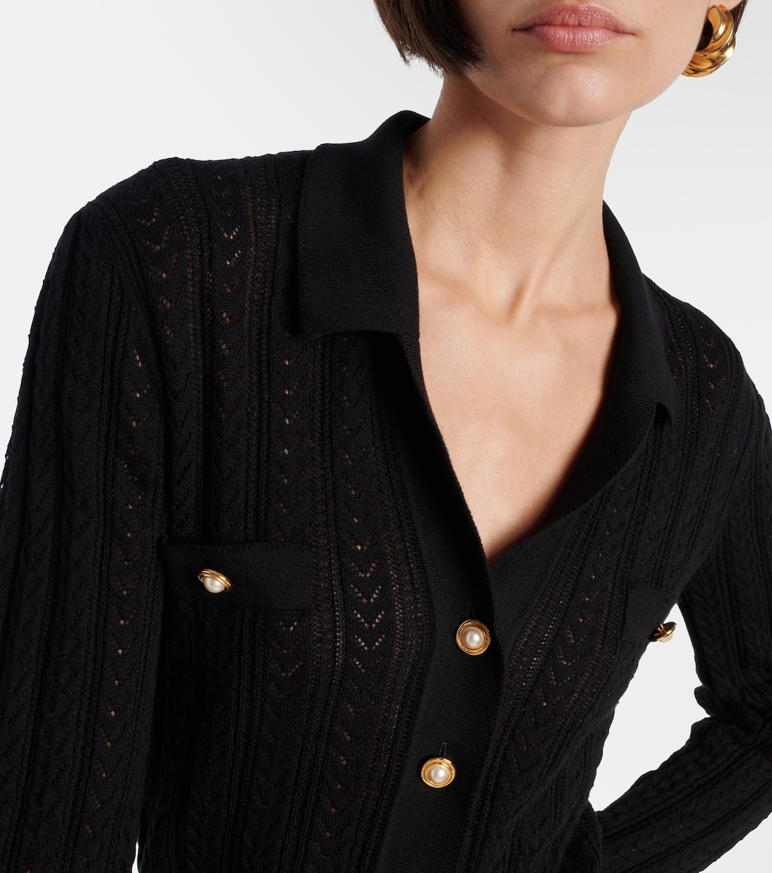 Cardigan aus Pointelle-Strick | Alessandra Rich