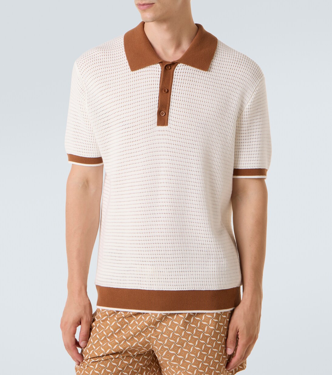 Vidal pointelle cotton polo shirt | Frescobol Carioca