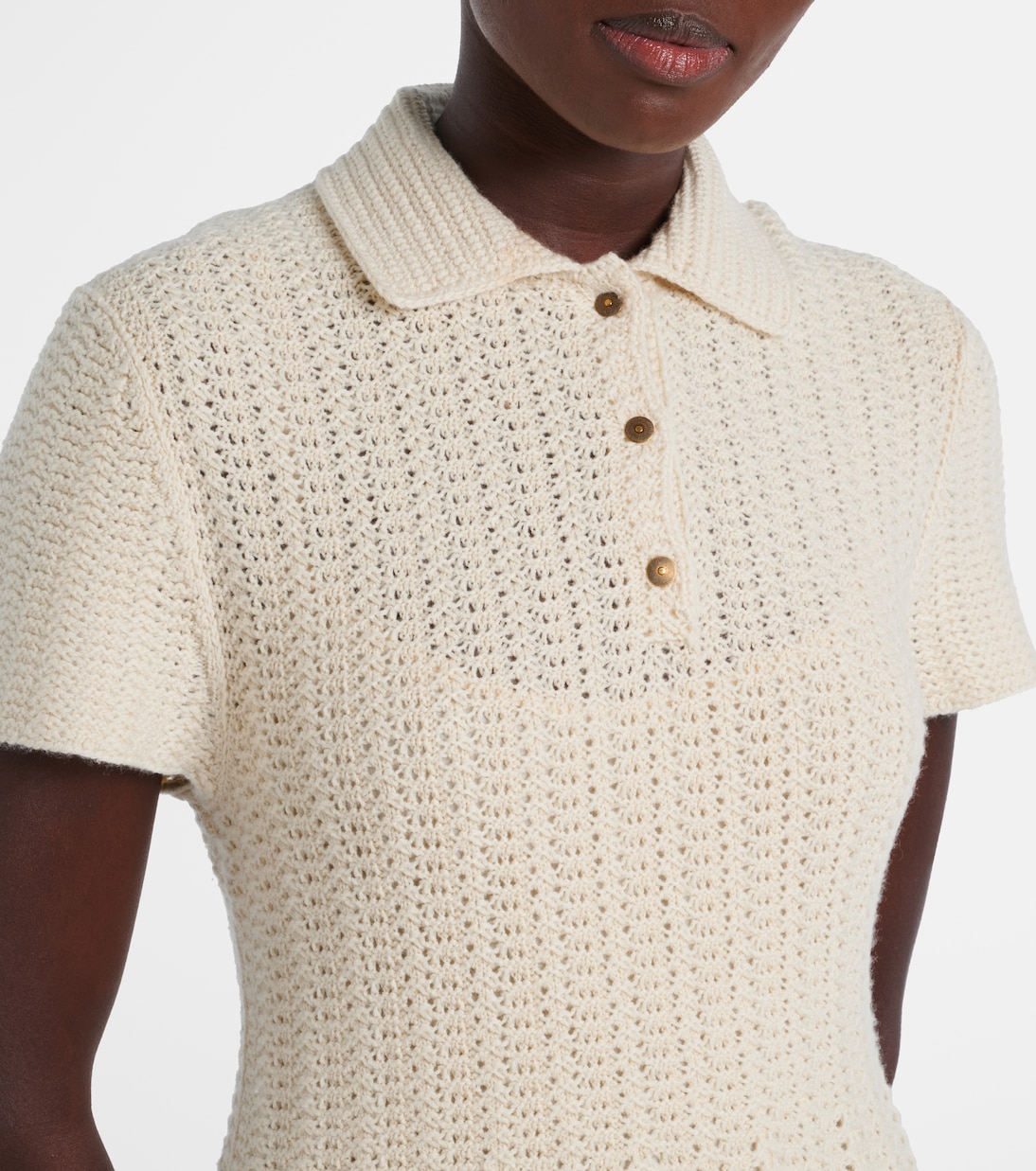 Arola knitted cotton polo dress | Loro Piana