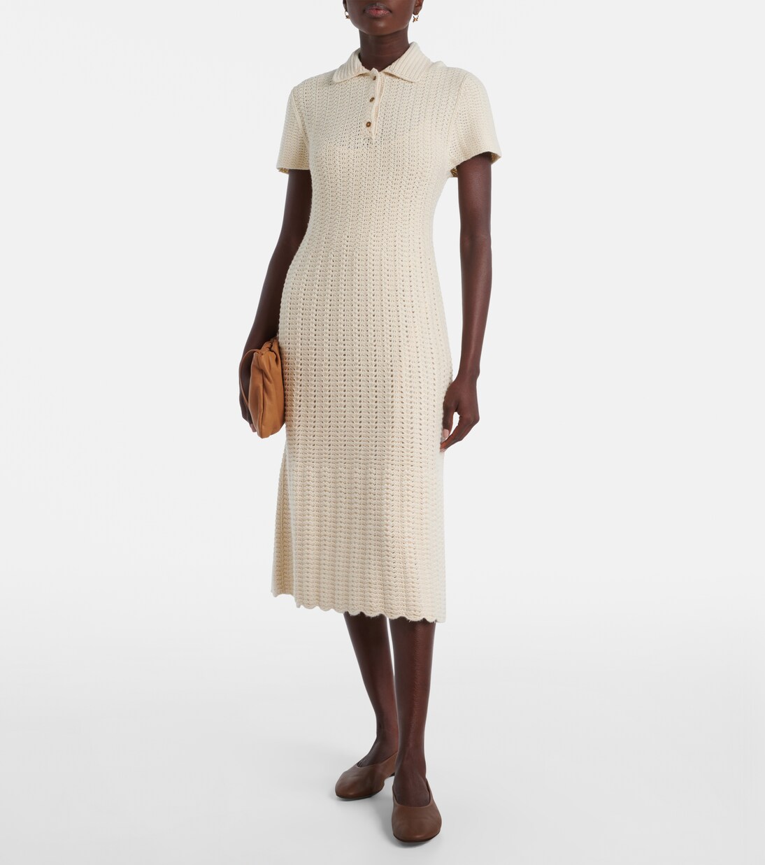 Arola knitted cotton polo dress | Loro Piana