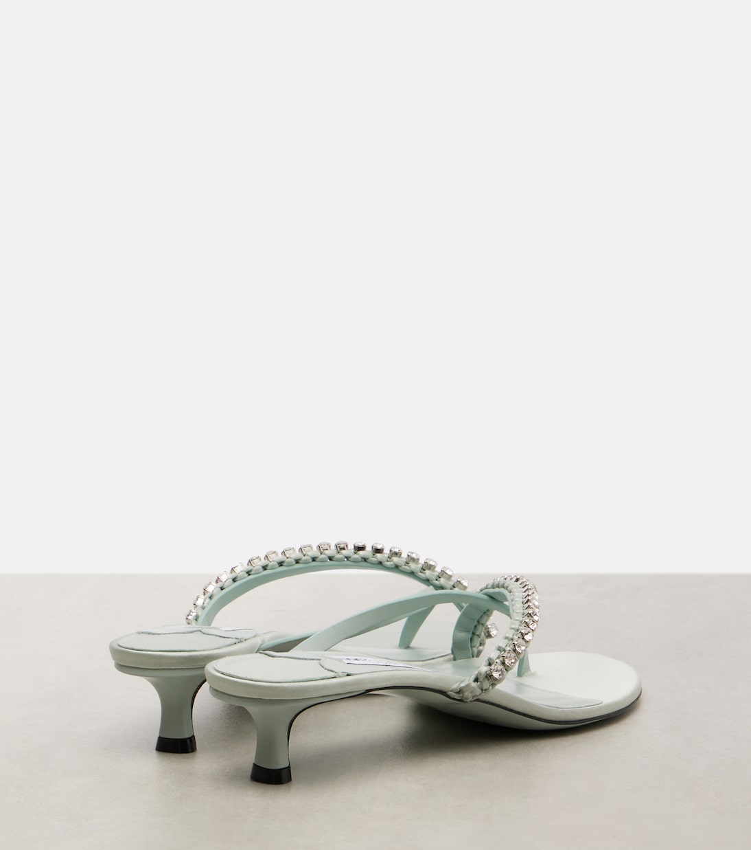 Dila 35 leather and satin thong sandals | Jimmy Choo