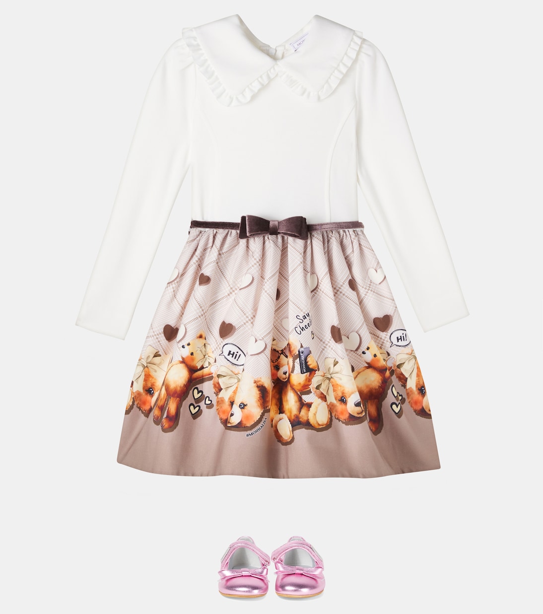 Abito in misto cotone con stampa | Monnalisa