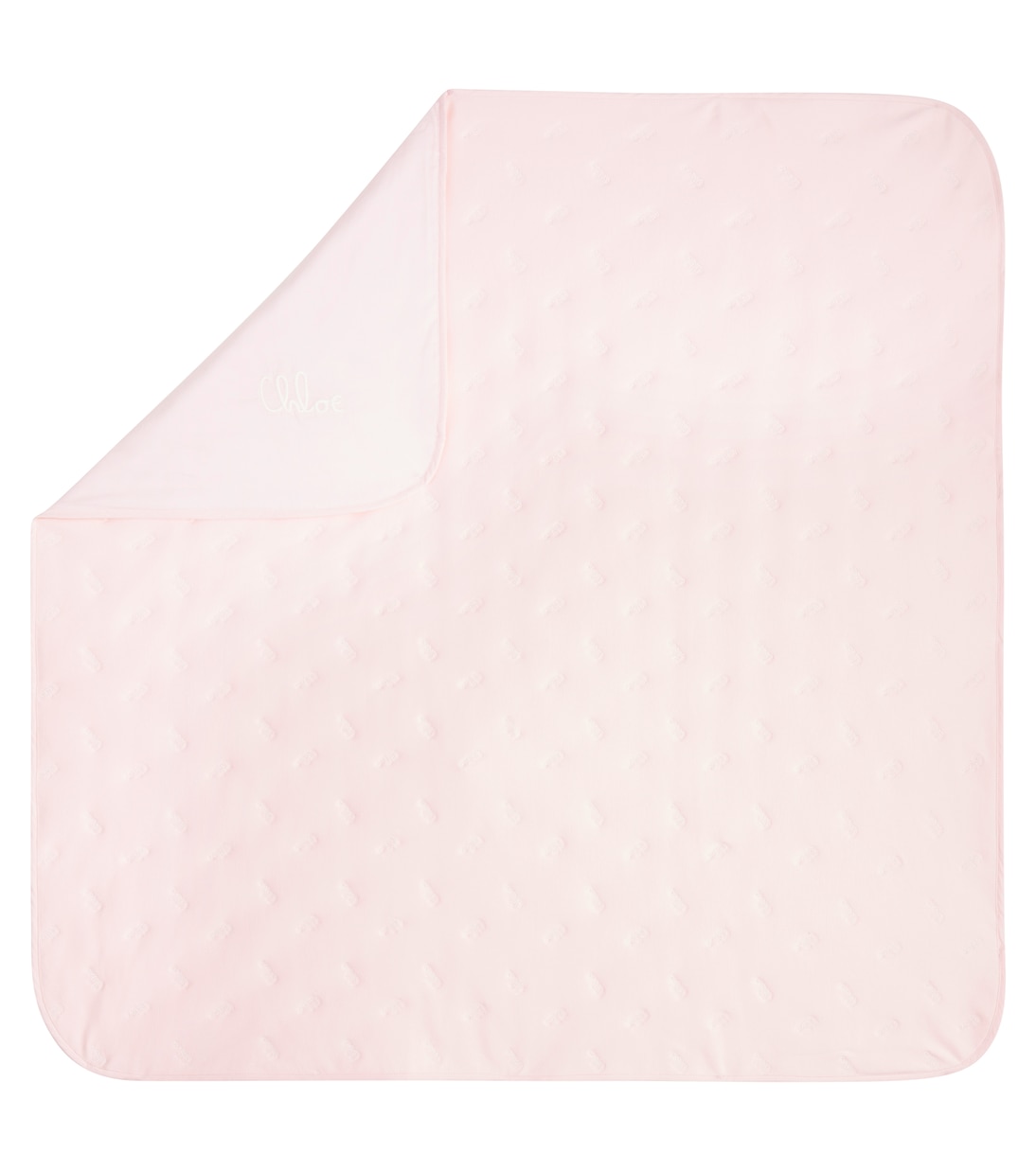 Baby logo cotton onesie and blanket set | Chloé Kids