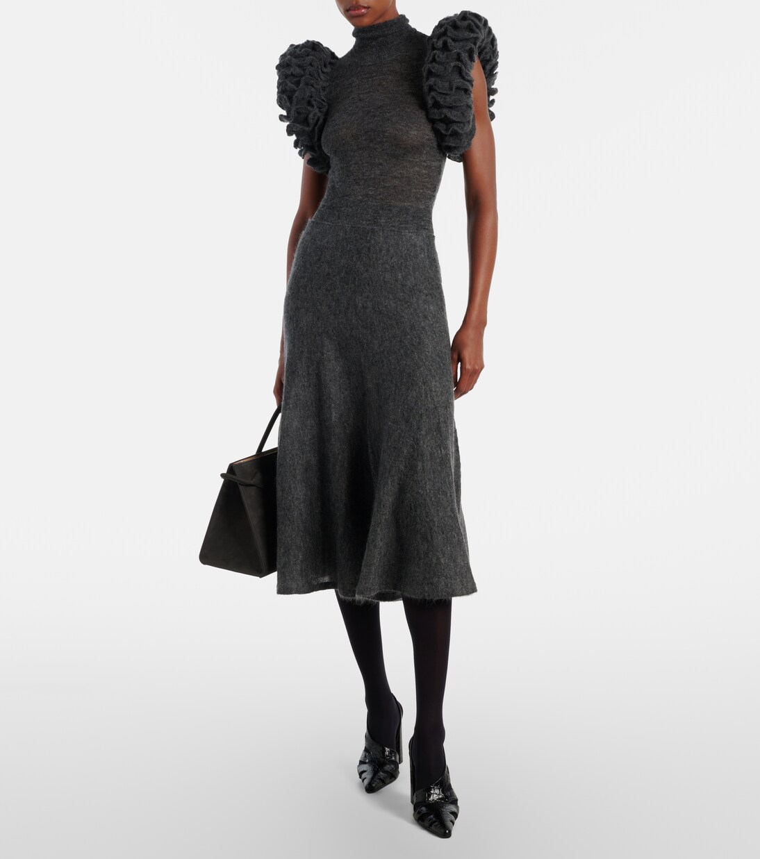 Mohair and wool-blend midi skirt | Alaïa