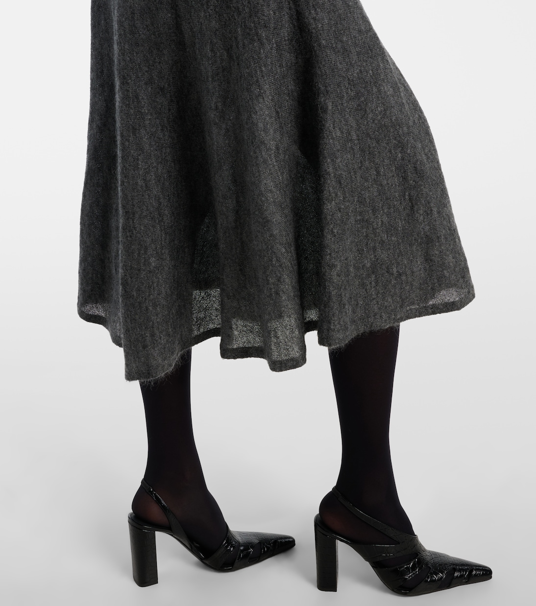 Mohair and wool-blend midi skirt | Alaïa