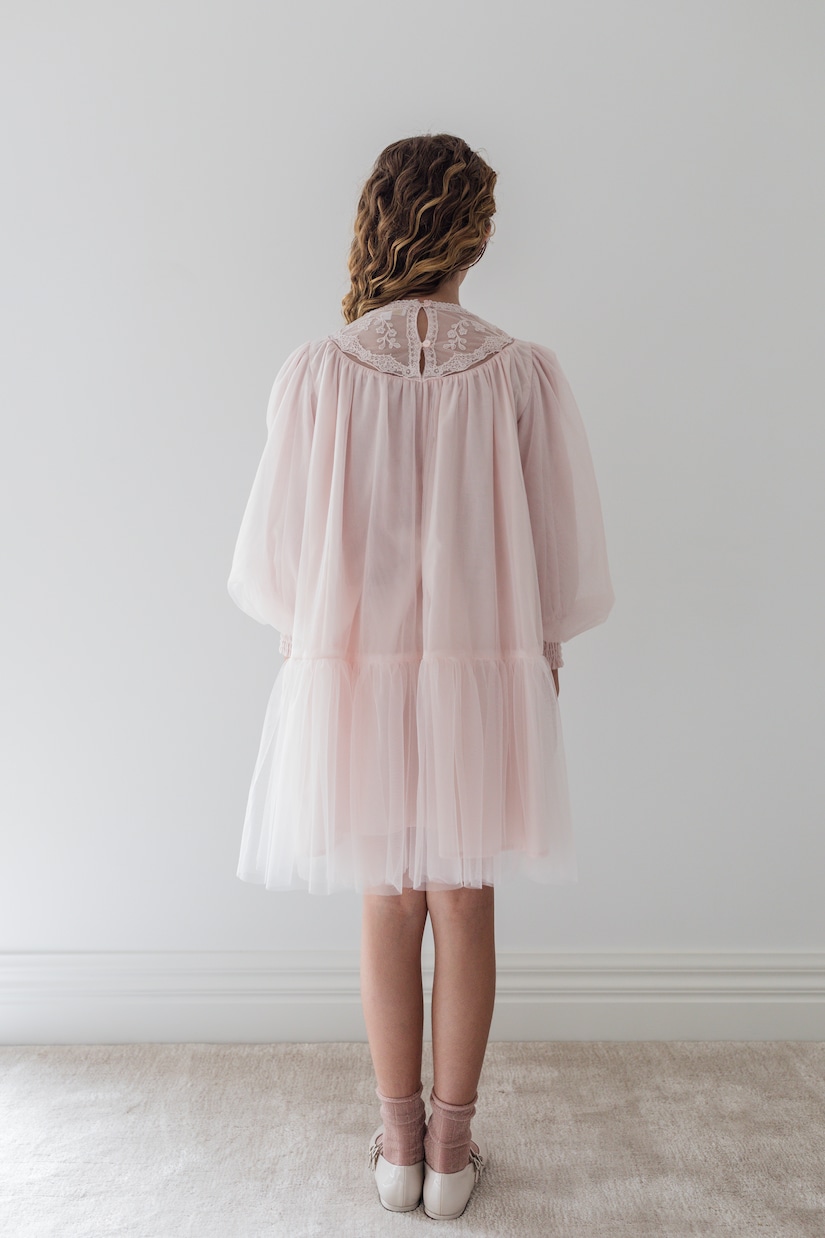 Lace-trimmed tulle dress | Petite Amalie  