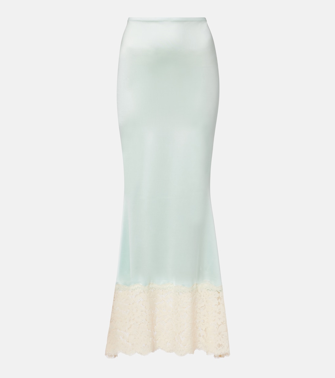 Natalia lace-trimmed satin slip skirt | Montce