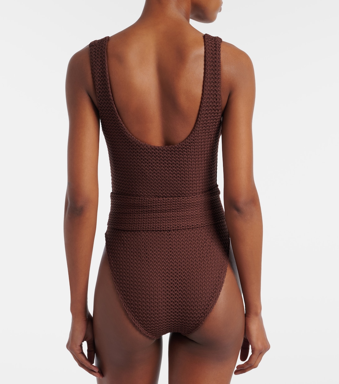 Kim belted crochet swimsuit | Montce