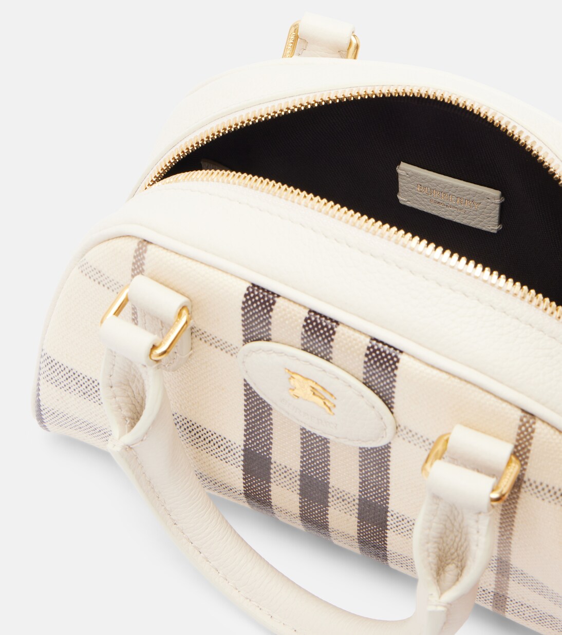 Highlands Small canvas top-handle bag | Burberry