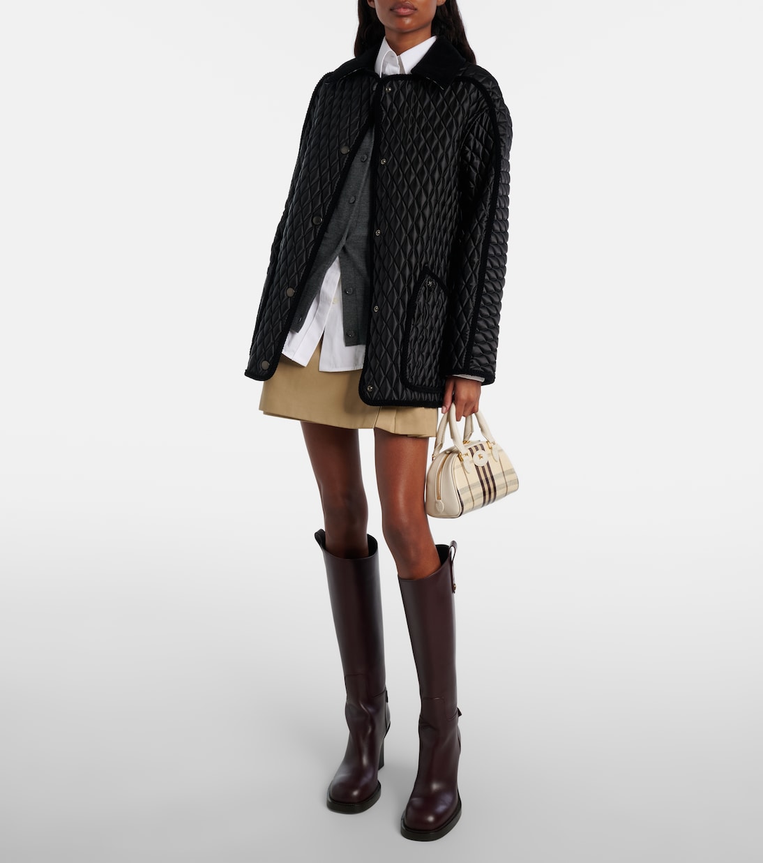 Highlands Small canvas top-handle bag | Burberry